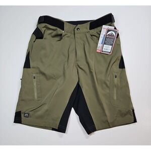 Zoic Green Ether 12" Adjustable MTB Mountain Bike Cargo Shorts Mens Size 34 NWT